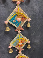Bell and Pom pom Kites Wall Hanging Decor Set of 2