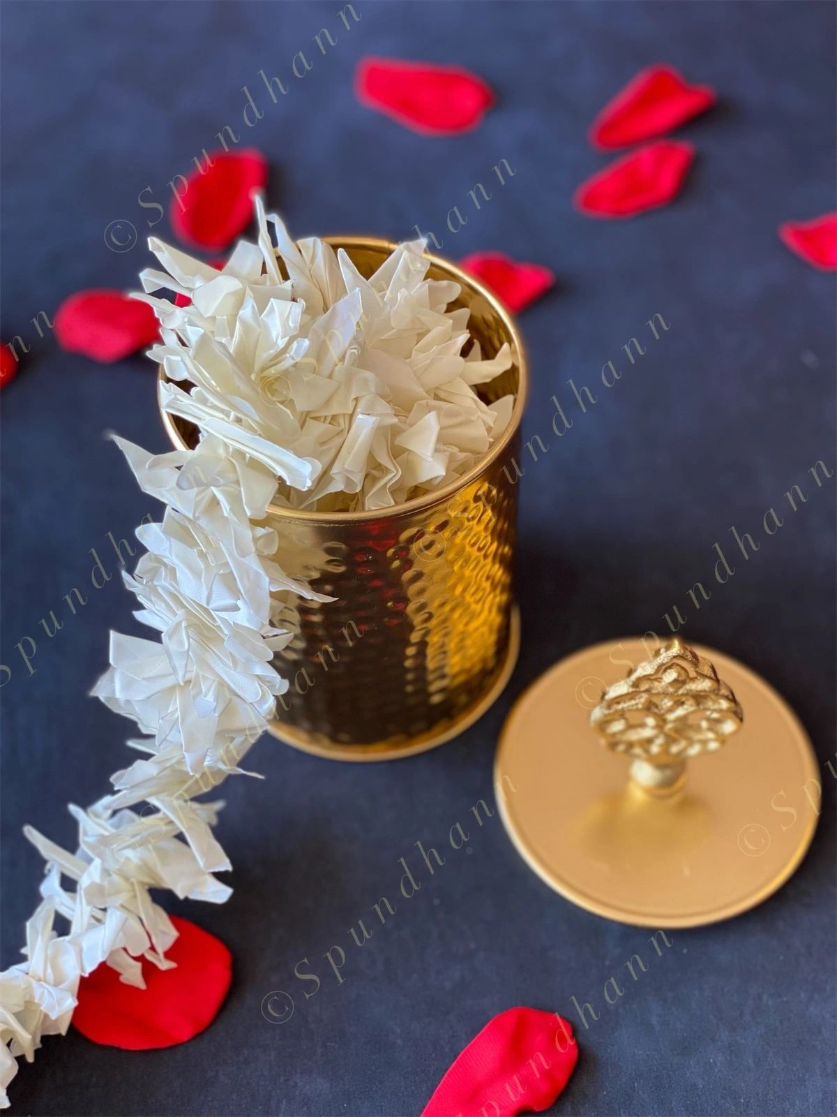 Golden Hammered Canister
