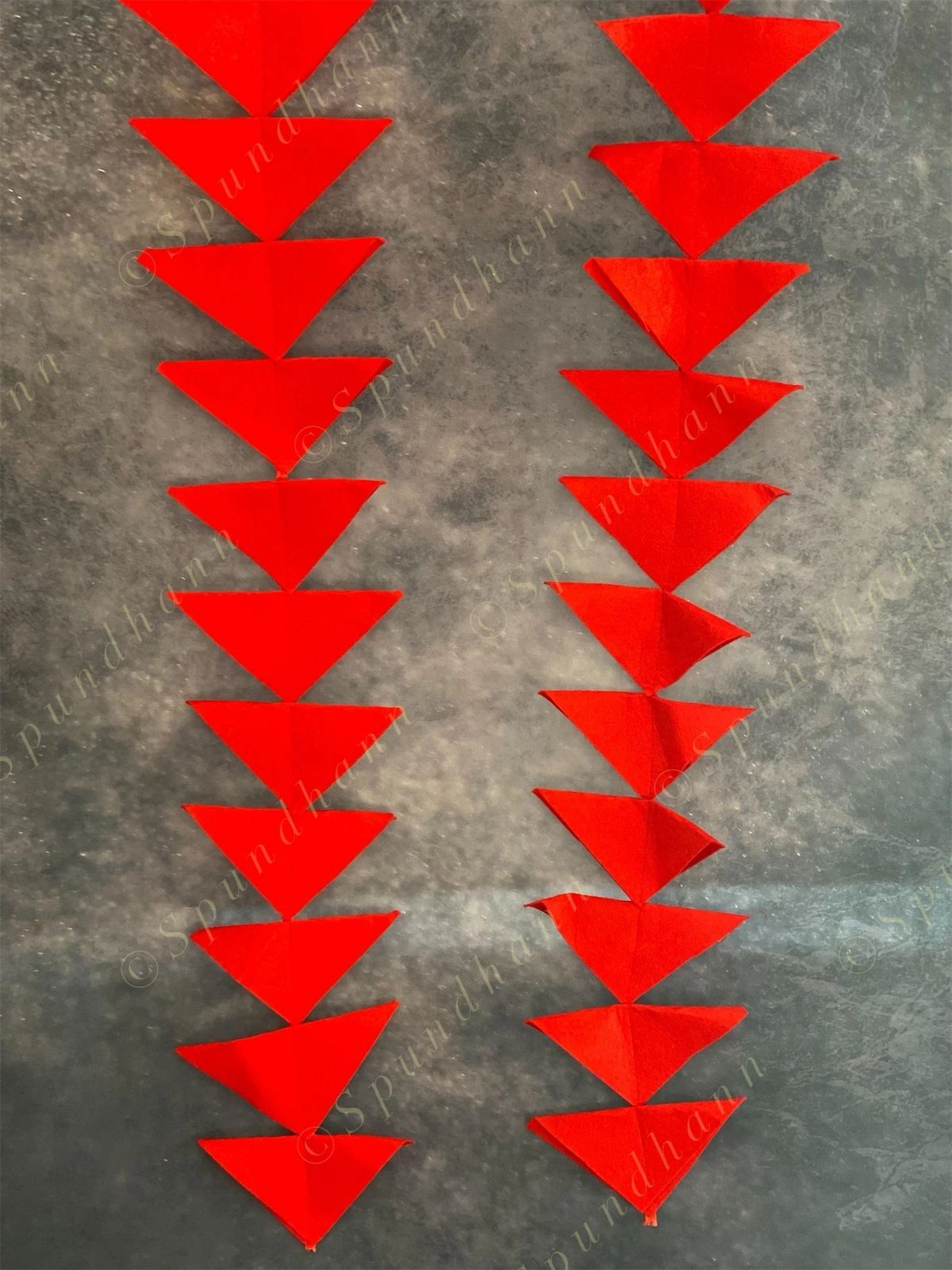 Neon Colored Triangular Felt Fabric Wall Hanging Decor