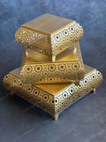 Metal Star Art Cutwork Chowki Stools