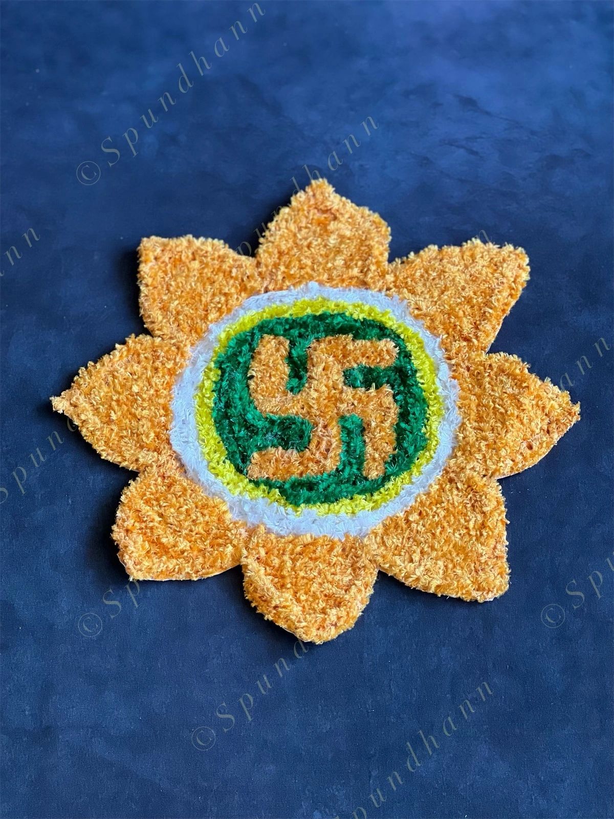 Sathiya Floral Shape Rangoli Floor Mat