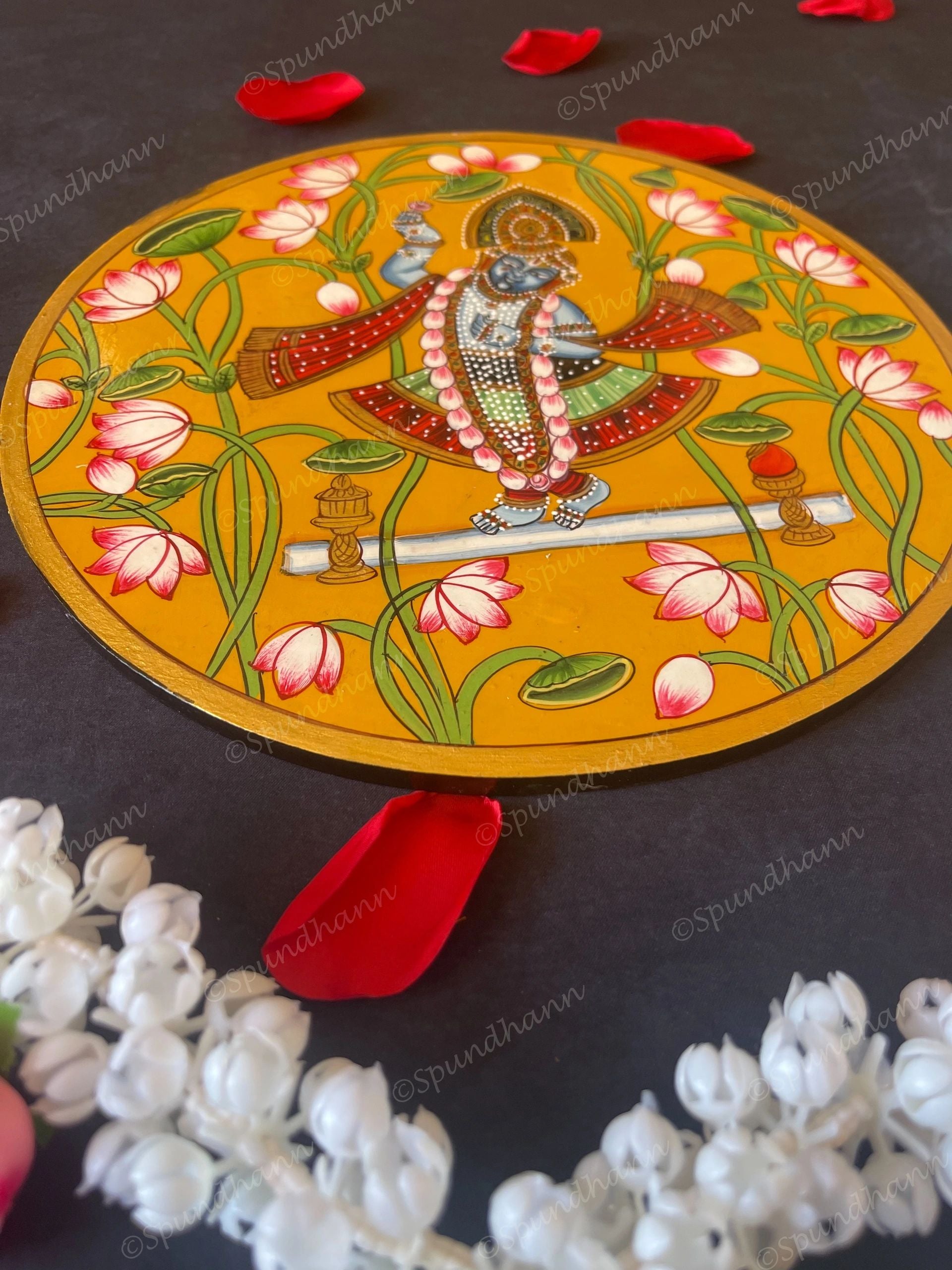Dancing Shri Nathji Pichwai Wall Hanging Plate