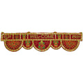 Traditional Velvet Toran/Door Hanging With Ganesha & Welcome Motif
