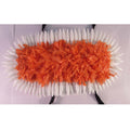 Vibrant orange Bharatanatyam cloth Konda flower garland with tie-up ends for traditional dance and festive occasions