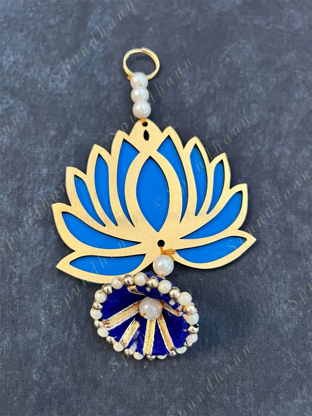Pearls & Little Lotus Wall Dangler (Pair)