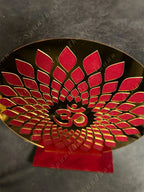 Golden Om MDF cutout With Velvet Background