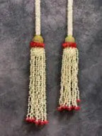 Mogra Rose Rajnigandha Dangler with Golden Ball