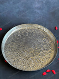 Silver Color Engraved Majestic Platter/Plate
