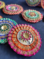 Multicolored Frilled Edge Tea Light Holders