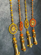 Pom Pom, Gota & Single Chakri Dangler Set of 2