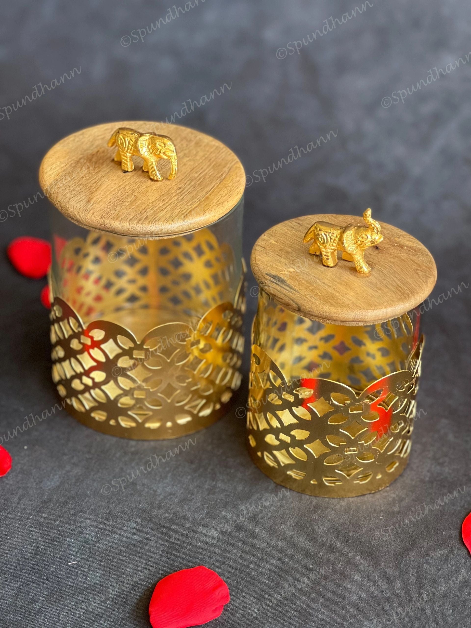 Elephant Glass Cookie Jars