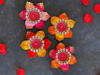 Metal Pom Pom Tea Light Holder