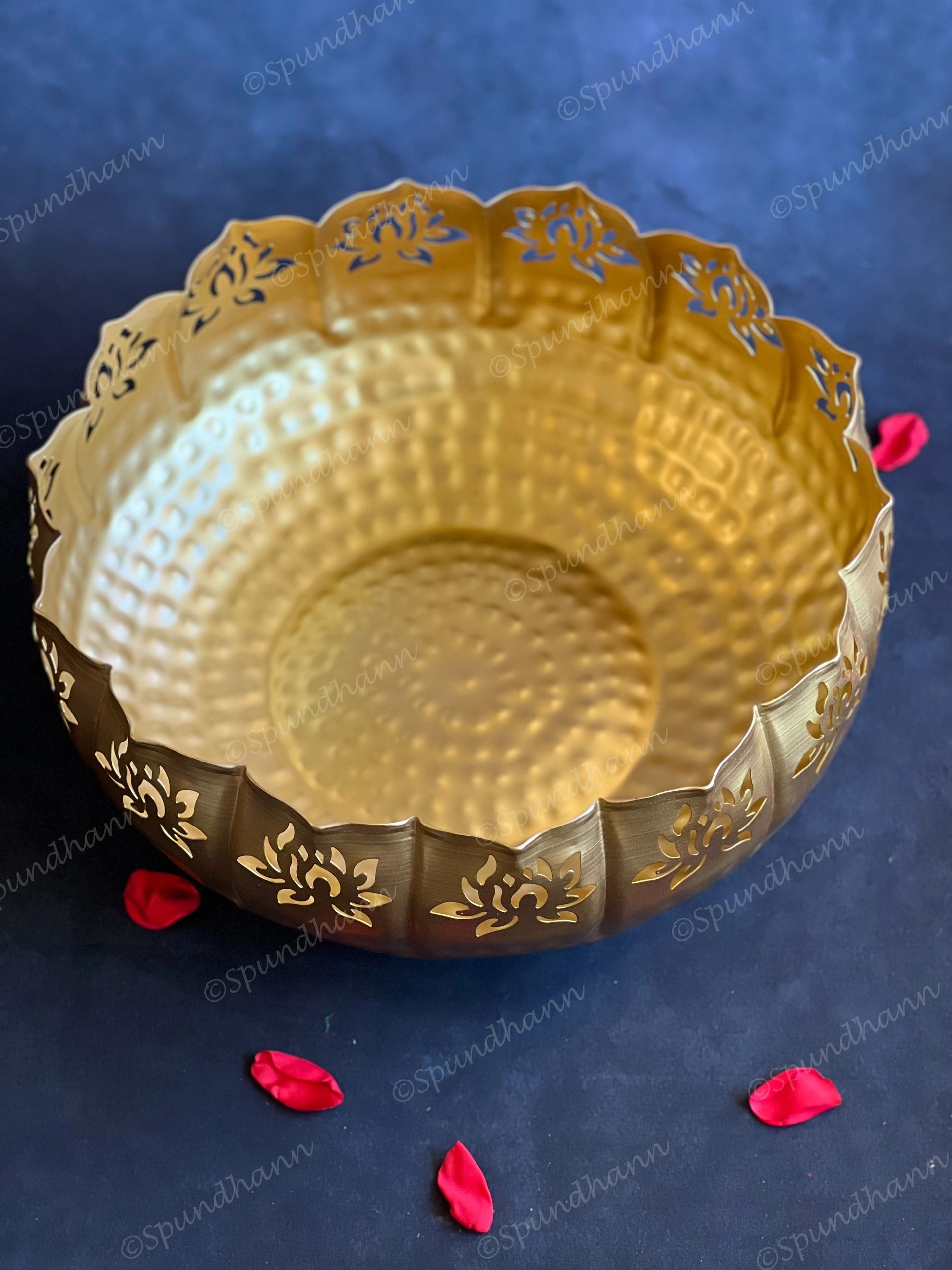 Jumbo Lotus Cutwork Urli Bowl Only