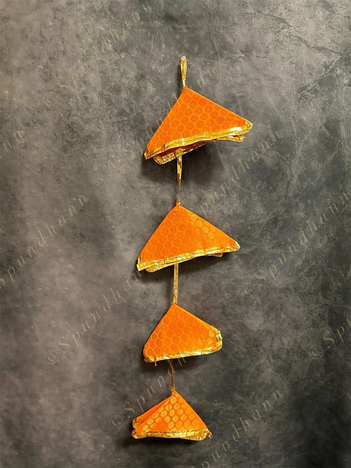 Short Designer Brocade Triangle Gota Dangler - Pack of 4 Strings