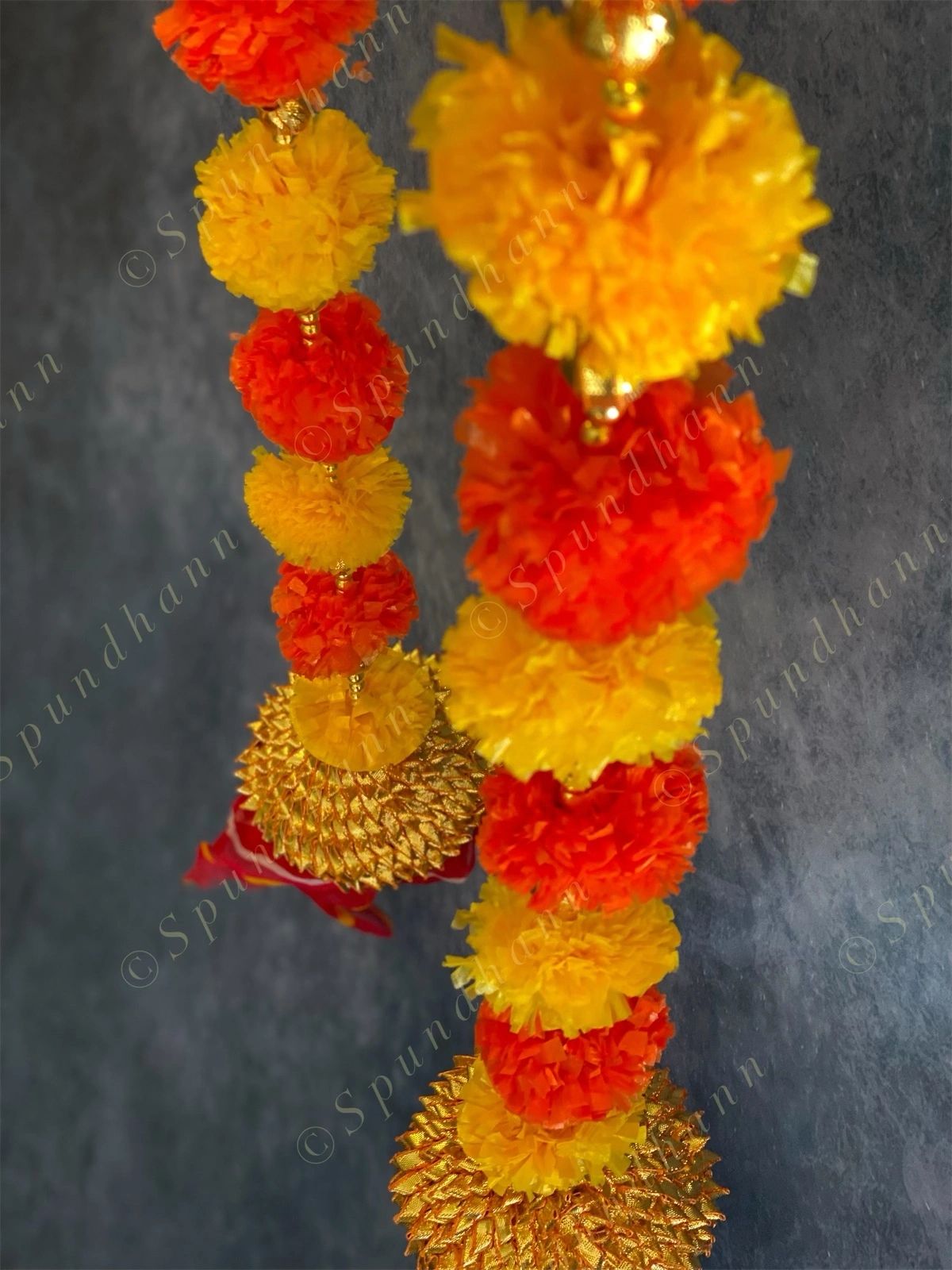 Marigold, Leheriya & Gota Bells Festive Dangler Set of 2