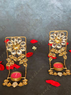 White Studded Tea Light Stand