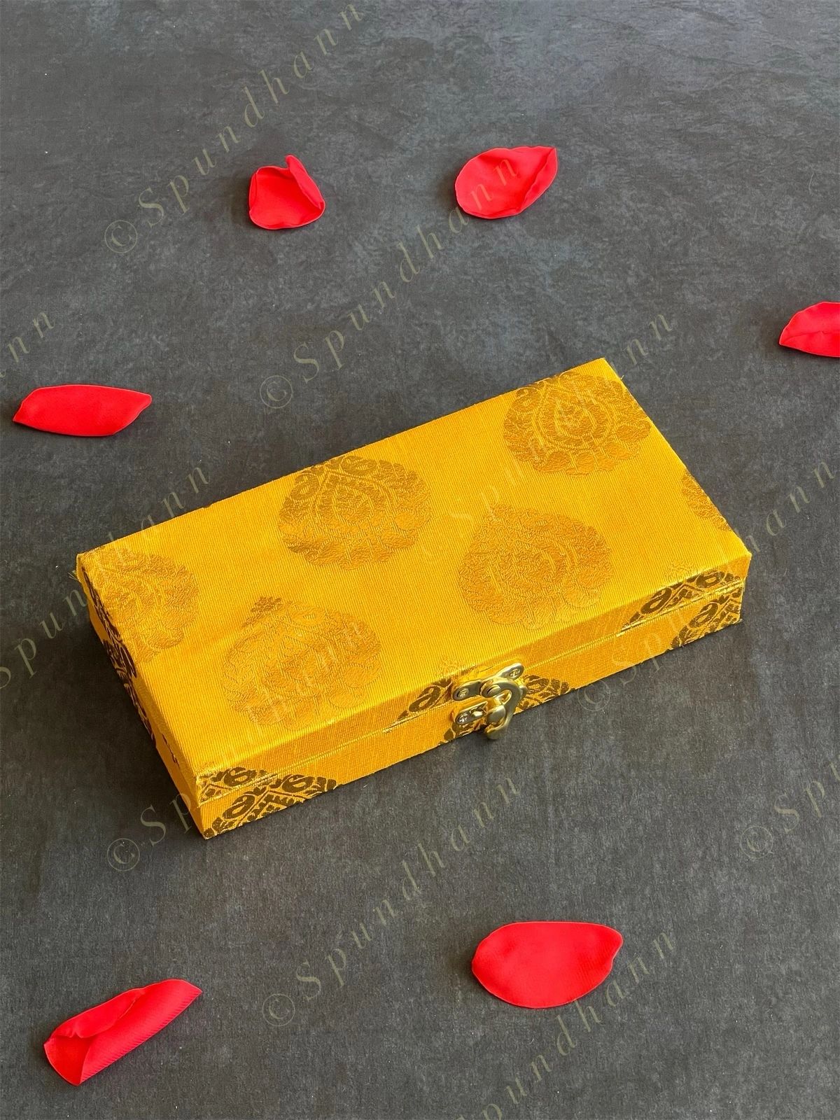 Rectangular Gold Leaf Print Gift Box Only