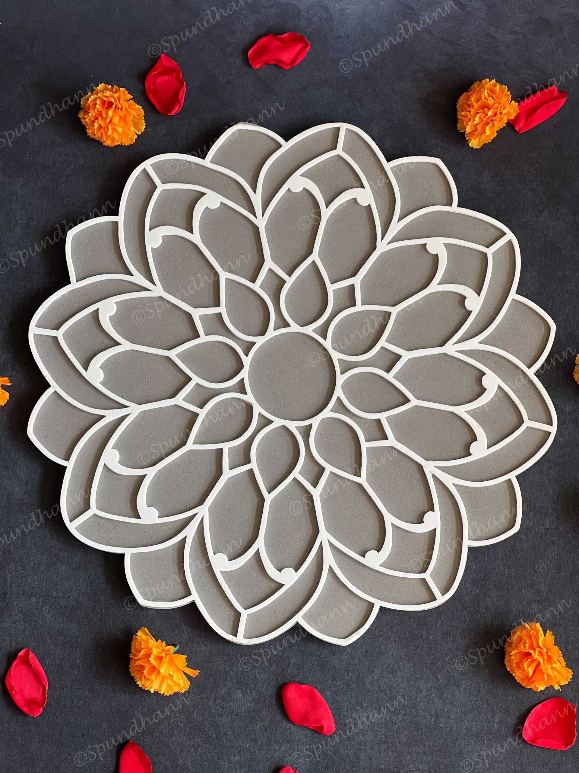 Floral Design Set DIY Fill in Rangolis