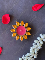Gemstone Studded Tea Light Holder