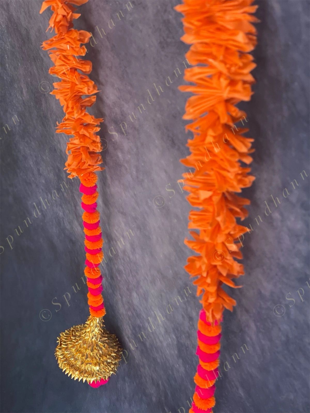 Pom Pom & Chameli Gold Cone Dangler Set of 2