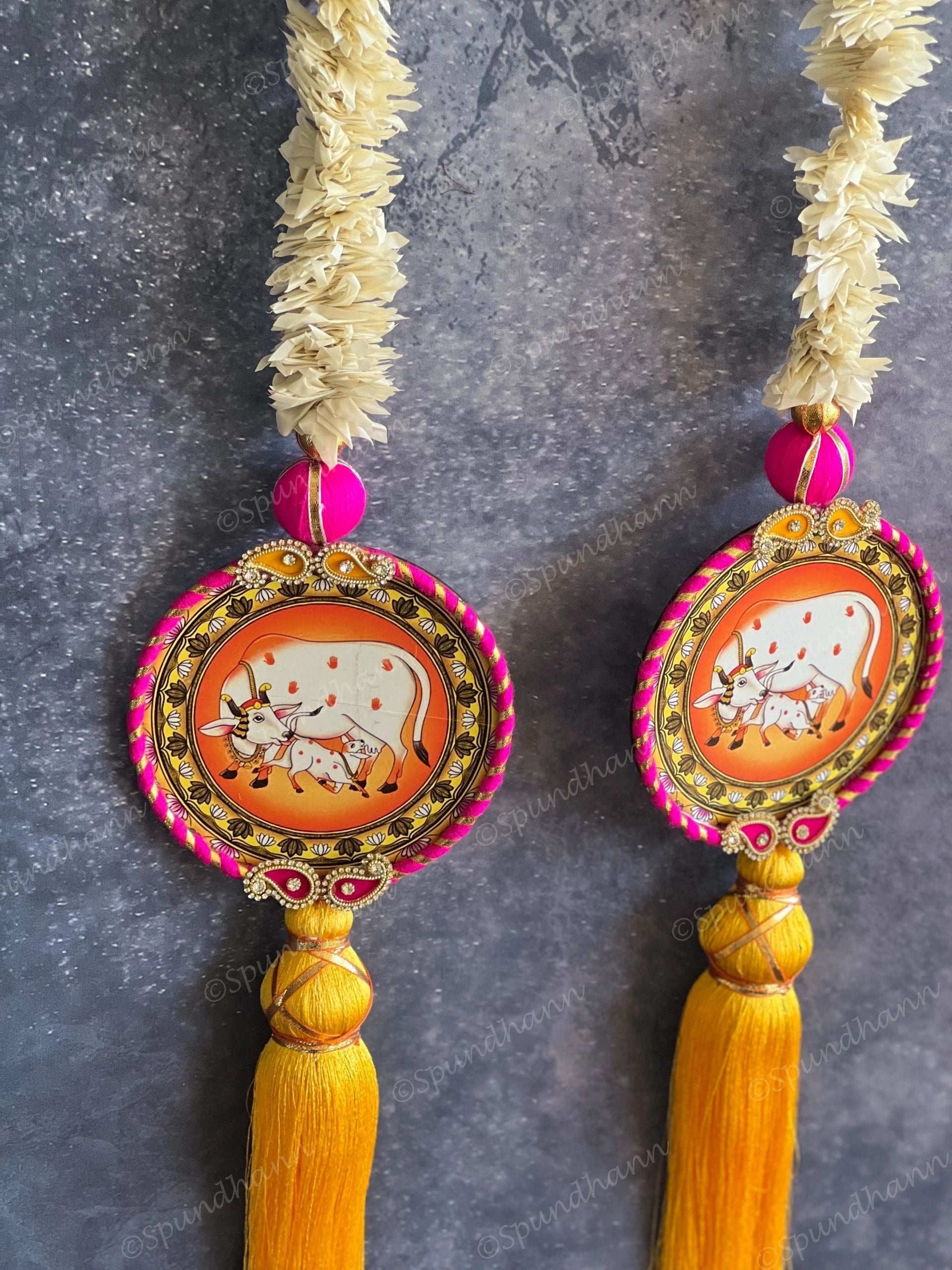 Pichwai Art Chameli String Dangler Set of 2