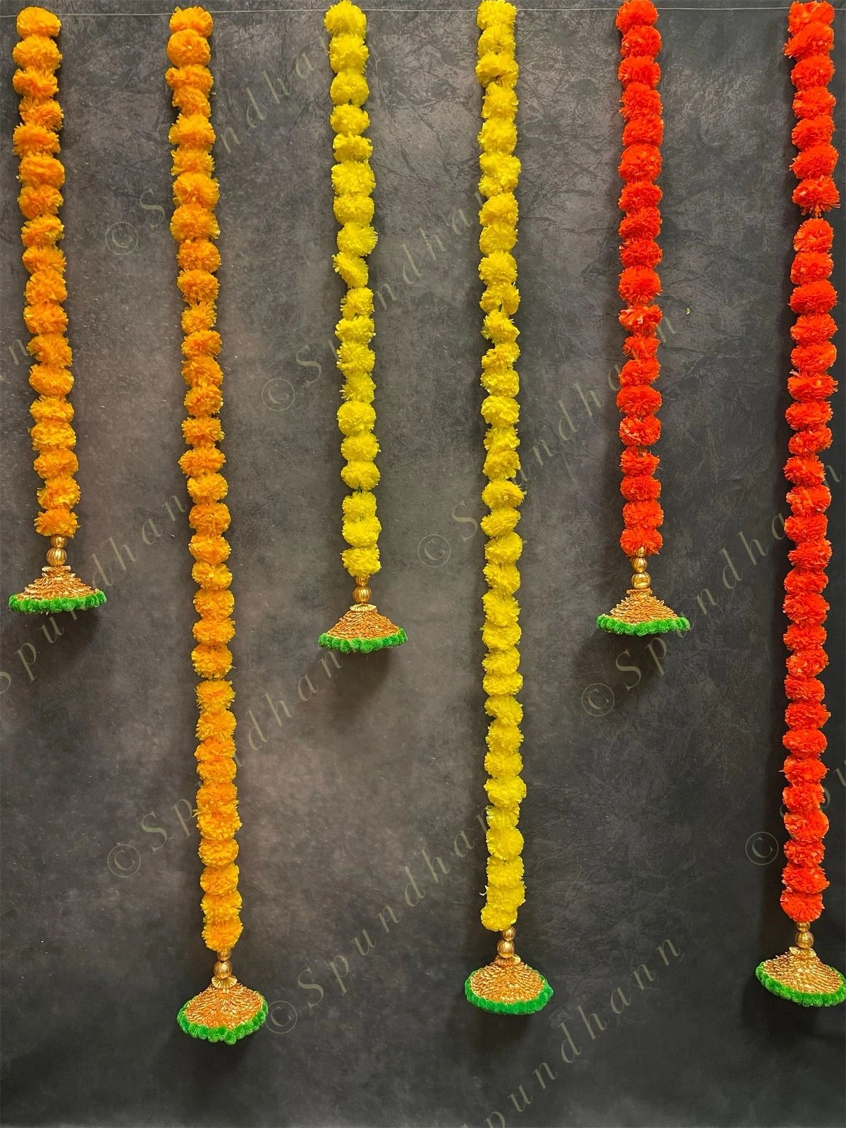 Marigold & Gota Multicolor Dangler Set of 2
