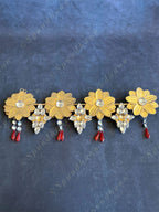 Foldable Metal Flower Gemstone Toran