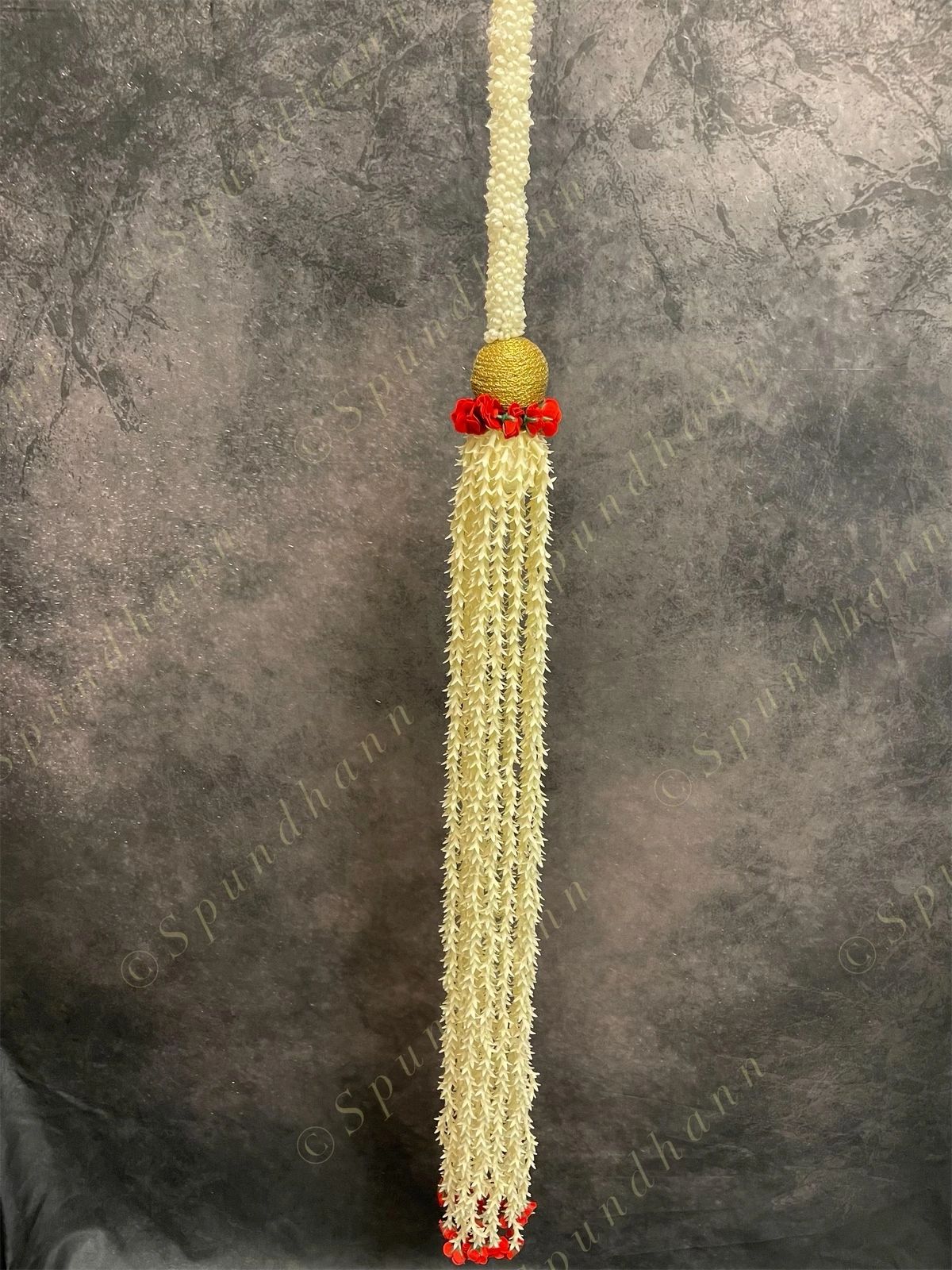Mogra Rose Rajnigandha Dangler with Golden Ball