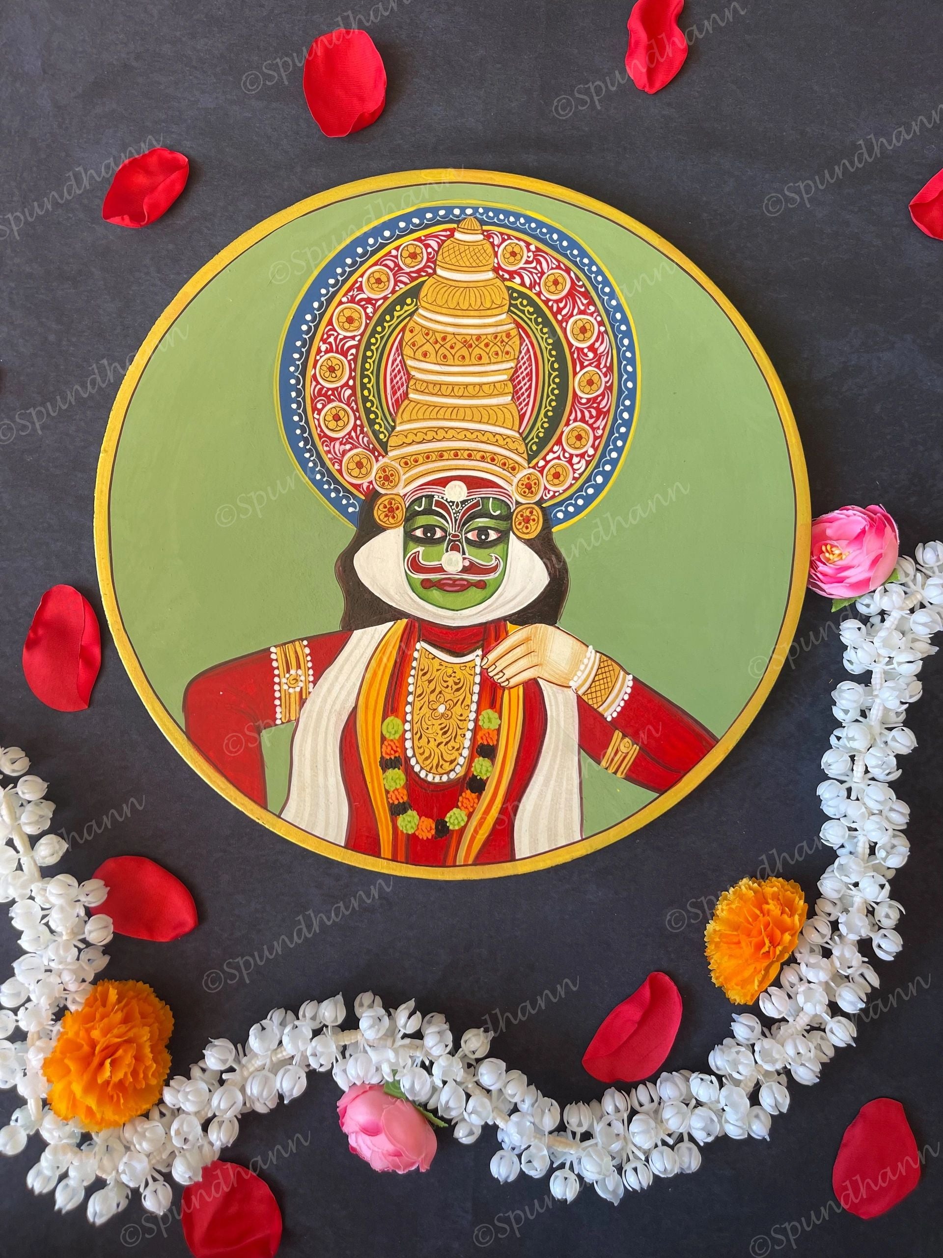 Kathakali Pichwai Wall Hanging Plates