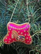 Embroidered Clutch Christmas Tree Ornament