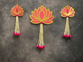 Large Lotus with Rajnigandha and pom pom Dangler