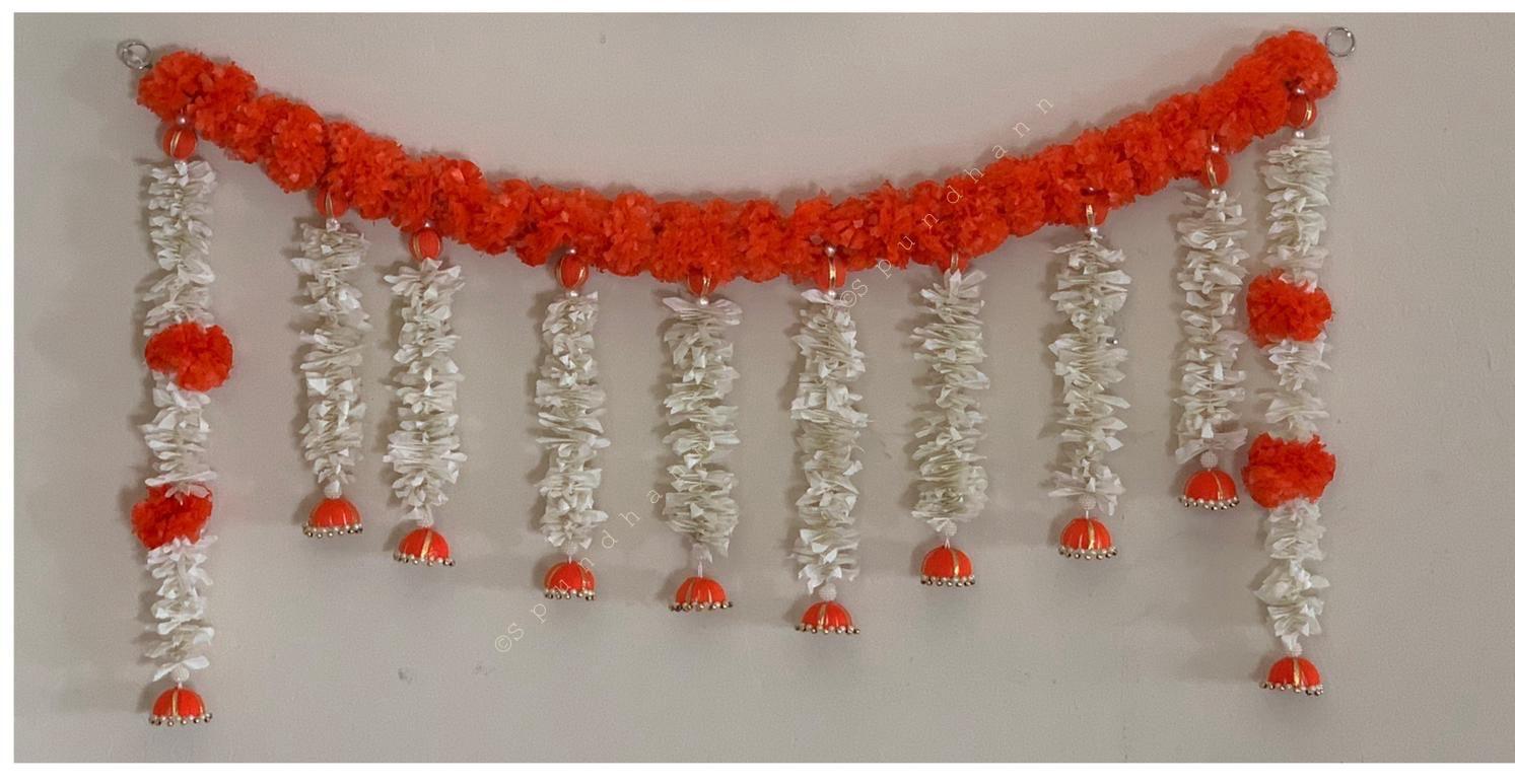 Marigold & Chameli with Jhumki Toran