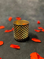 Fancy Votive Cylinder Shadow Tea Light Holder (Cutwork)