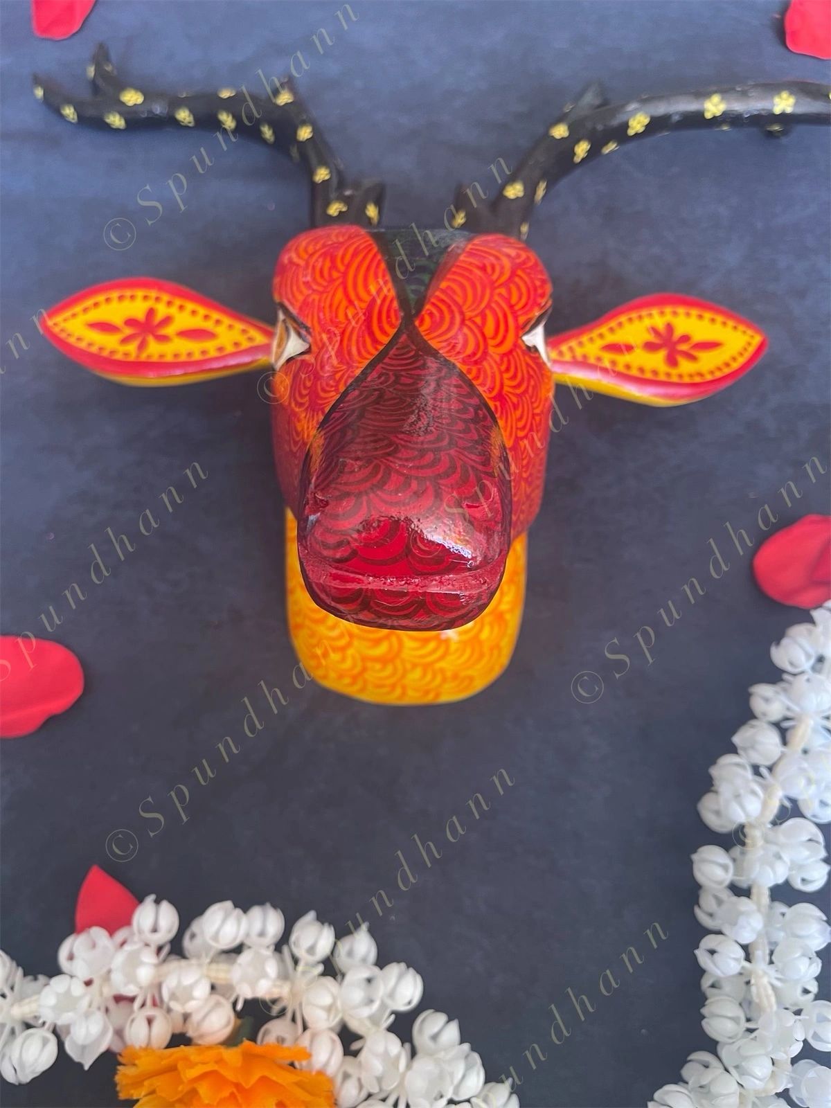 Colorful Deer Wall Mask Hanging Decor