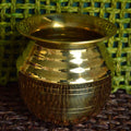 Eternal Brass Kalash Plain with polished finish for puja rituals.