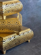 Metal Star Art Cutwork Chowki Stools