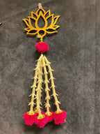 Lotus Wall Dangler with Pom Pom and Rajnigandha