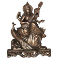 Eternal Antique-Finish Saraswati Wall Hanging – Goddess Of Wisdom And Arts
