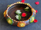 Terracotta Floral Urli Bowl (ONLY IN PERSON PICK UP)