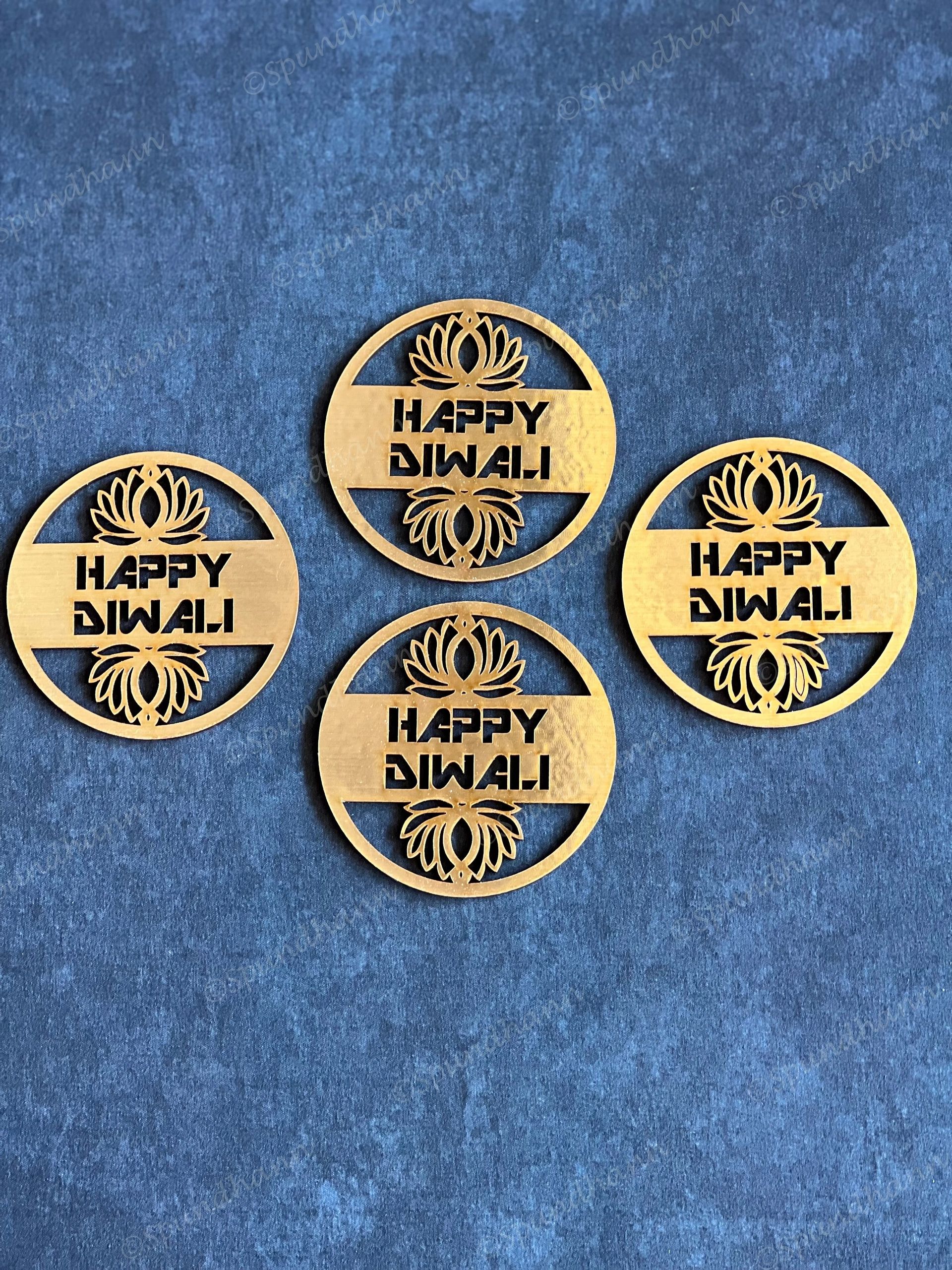 Wooden Happy Diwali Laser Cut Gift Tags