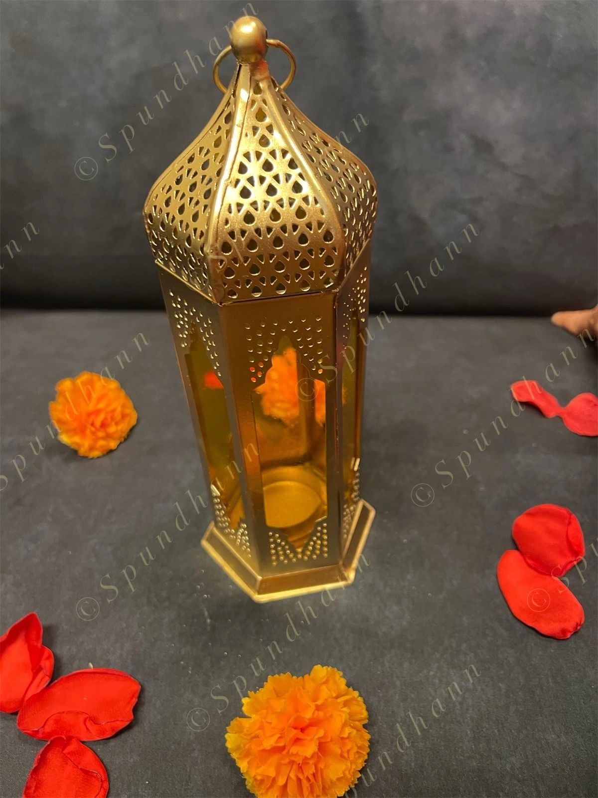 Moroccan Slim Golden Lanterns