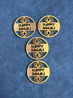 Wooden Happy Diwali Laser Cut Gift Tags