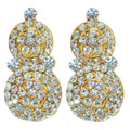 Karnapathakkam - White Stone Embellished Gold Plated Earrings