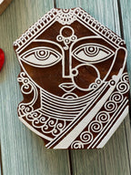 Tribal Lady Wooden Block Wall Hanging Decor