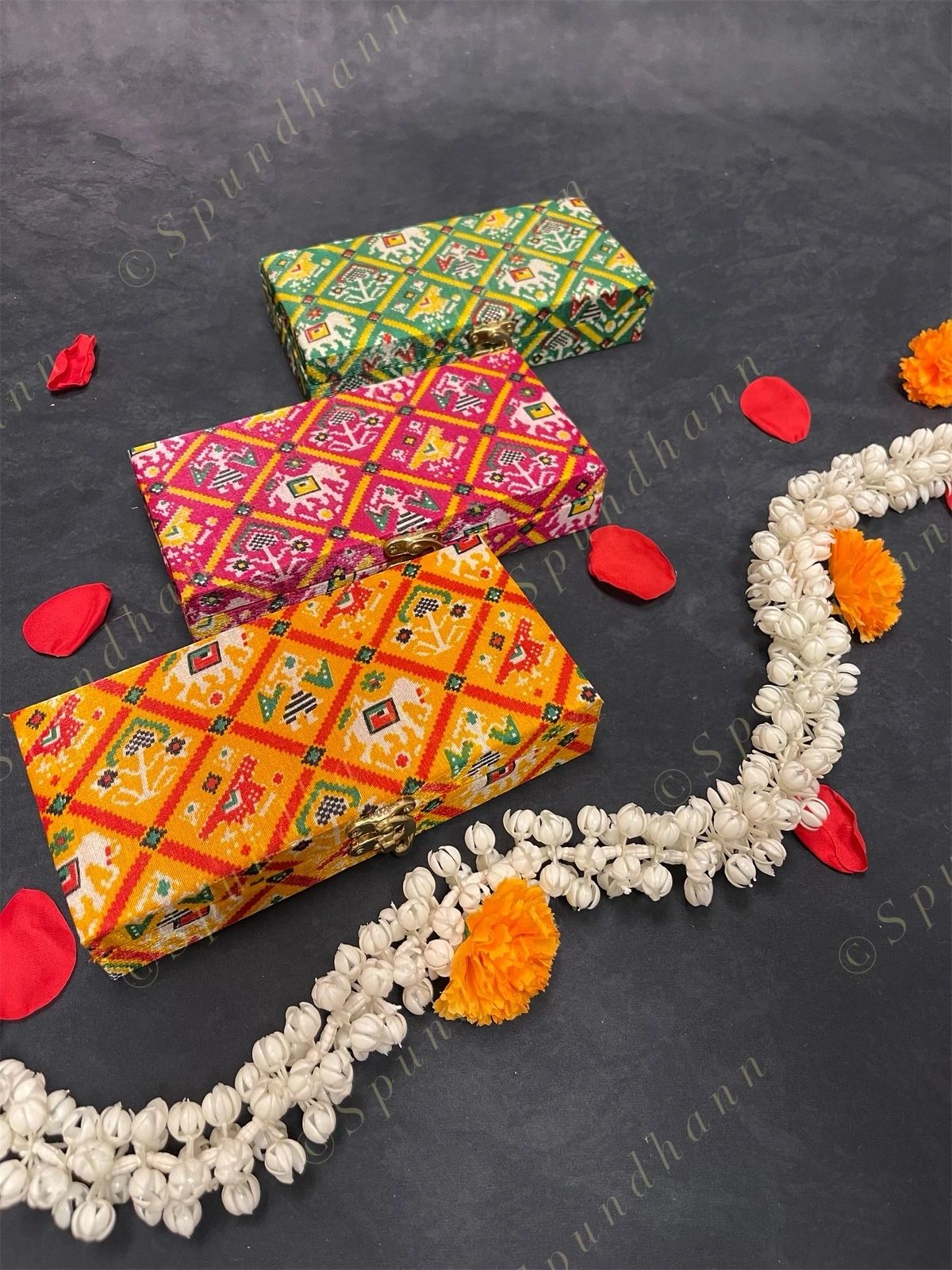 Rectangular Patola Gift Box Only