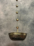 Hanging Embossed Urli in Silver Color Finish
