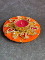 Paisley Wooden Tea Light Holder