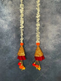 Chameli & Gota Fabric Colorful Dangler Single