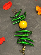 Metallic Nimbu Mirchi Hanging Decor