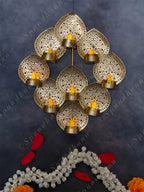 9 Leaf Tea Light Wall Hanging